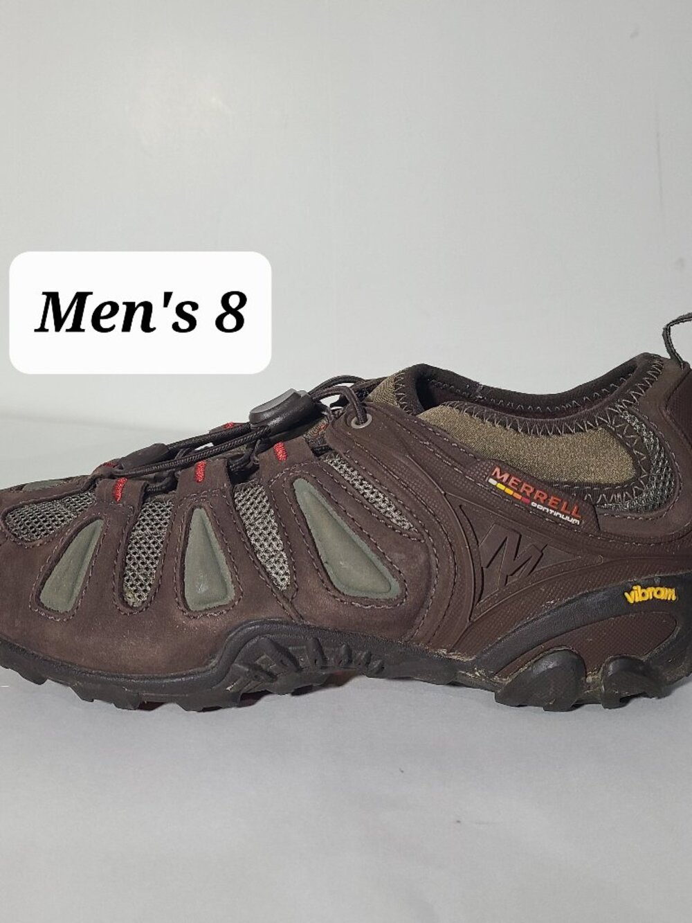 Merrell Chameleon Stretch Vibram Coffee Men's Low Hiking Shoes Size 8